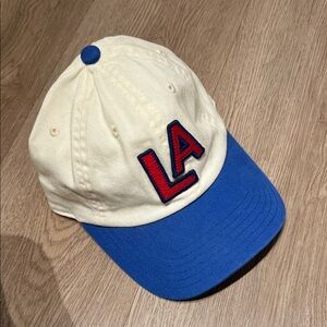 Urban Outfitters Cream and Blue Cap